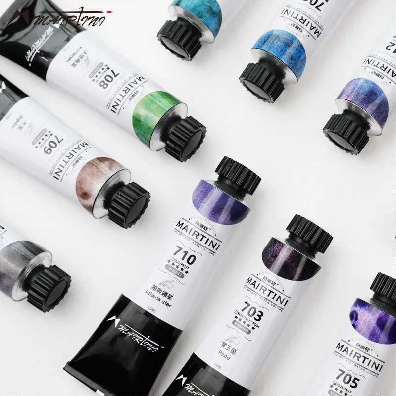 15ML Pojedyncza tubka MAIRTINI Pigment do akwareli mineralnej, zasypkowy, profesjonalny, do malowania warstwowego, artykuły plastyczne — zdjęcie produktu 6