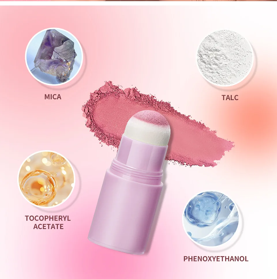 Lakerain velours liquide Blush mat éponge tête fard à joues naturel durable éclaircir Contour du visage Blush teinte maquillage