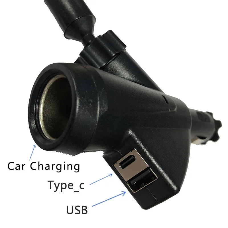 Universal Car Cigarette Lighter Socket Dual USB Car Charger Mount Phone Holder 360 Degrees Rotation for iPhone 15 Pro Max