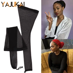 Spandex Braid Cap For Long Hair Wig Sleeve For Braiding Hair Wrapped Hat Stocking Braid For Topknot Hairnets Hair Styling Tools