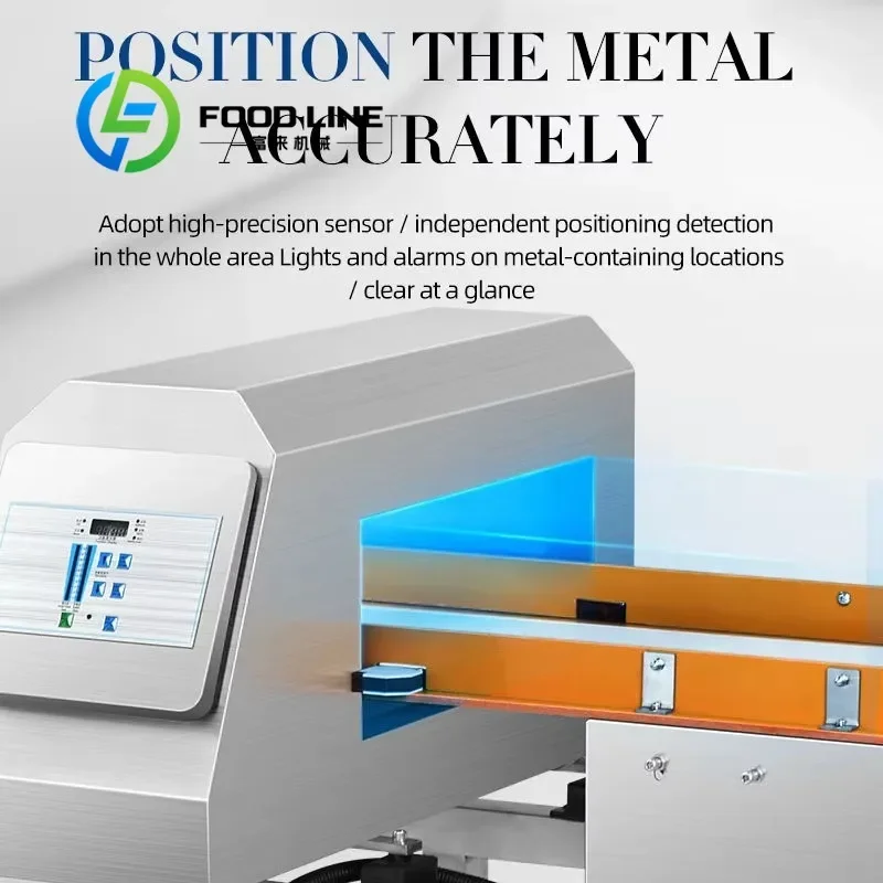Conveyor Metal Detector for Food Processing Adjustable Belt Speed Digital Panel Poultry Meat Processing Plant In Stock Supply