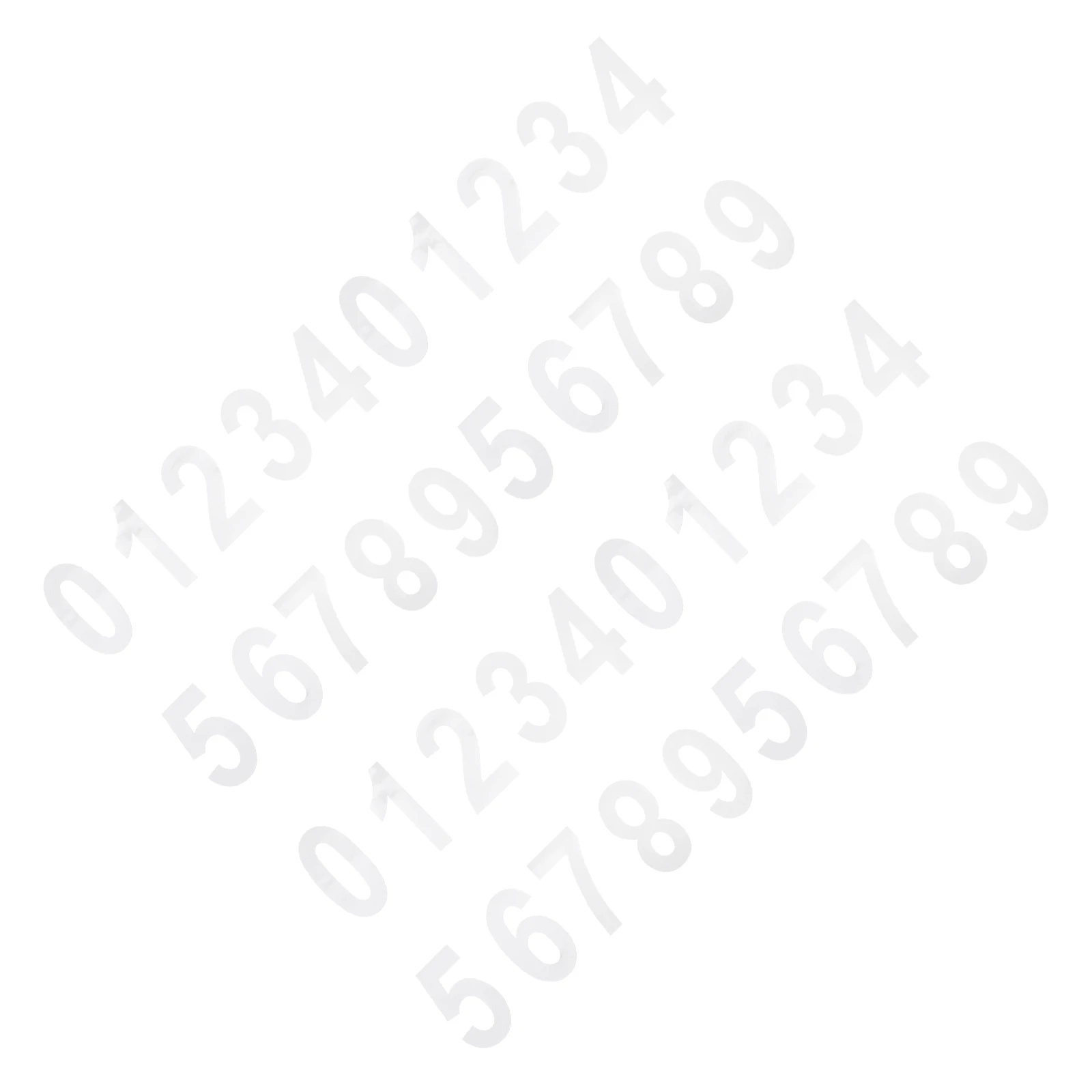 

PVC Reflective Mailbox Numbers 4 Sets Dot Trash Number Stickers Waterproof Tiny House Address Decals Outdoor Sign Vinyl