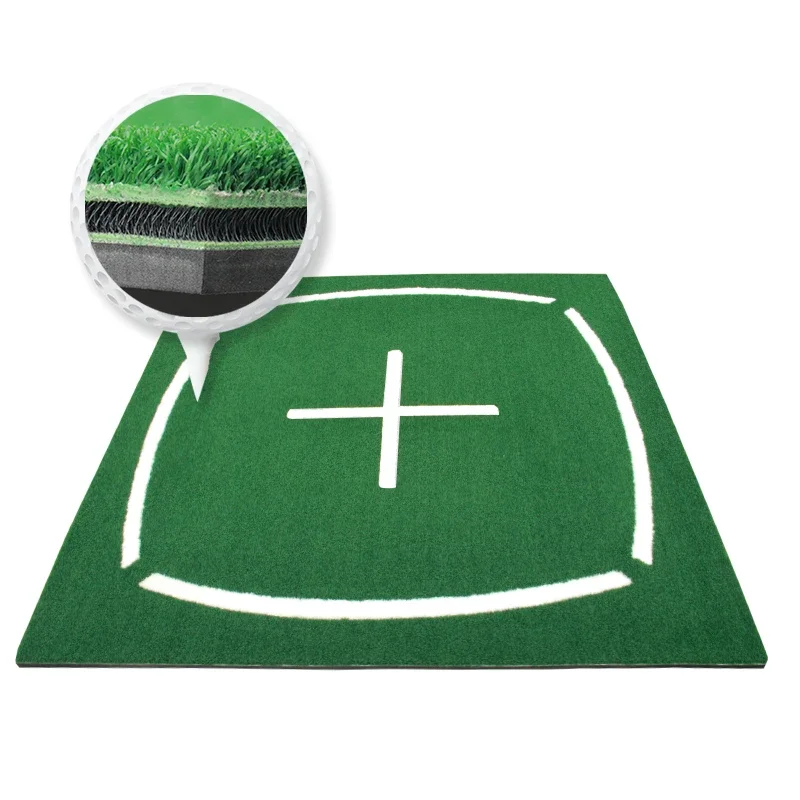 1.5m x 1.5m YGT 3D Golf Hitting Mat with Alignment Lines