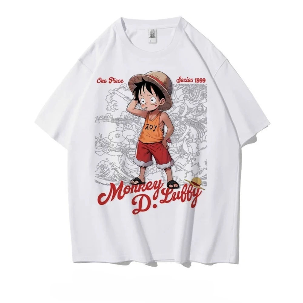 2026 Summer New One Piece Retro Cosplay T-shirt Men's Casual One Piece Cotton Printed Short-sleeved Unisex Sports Shirt