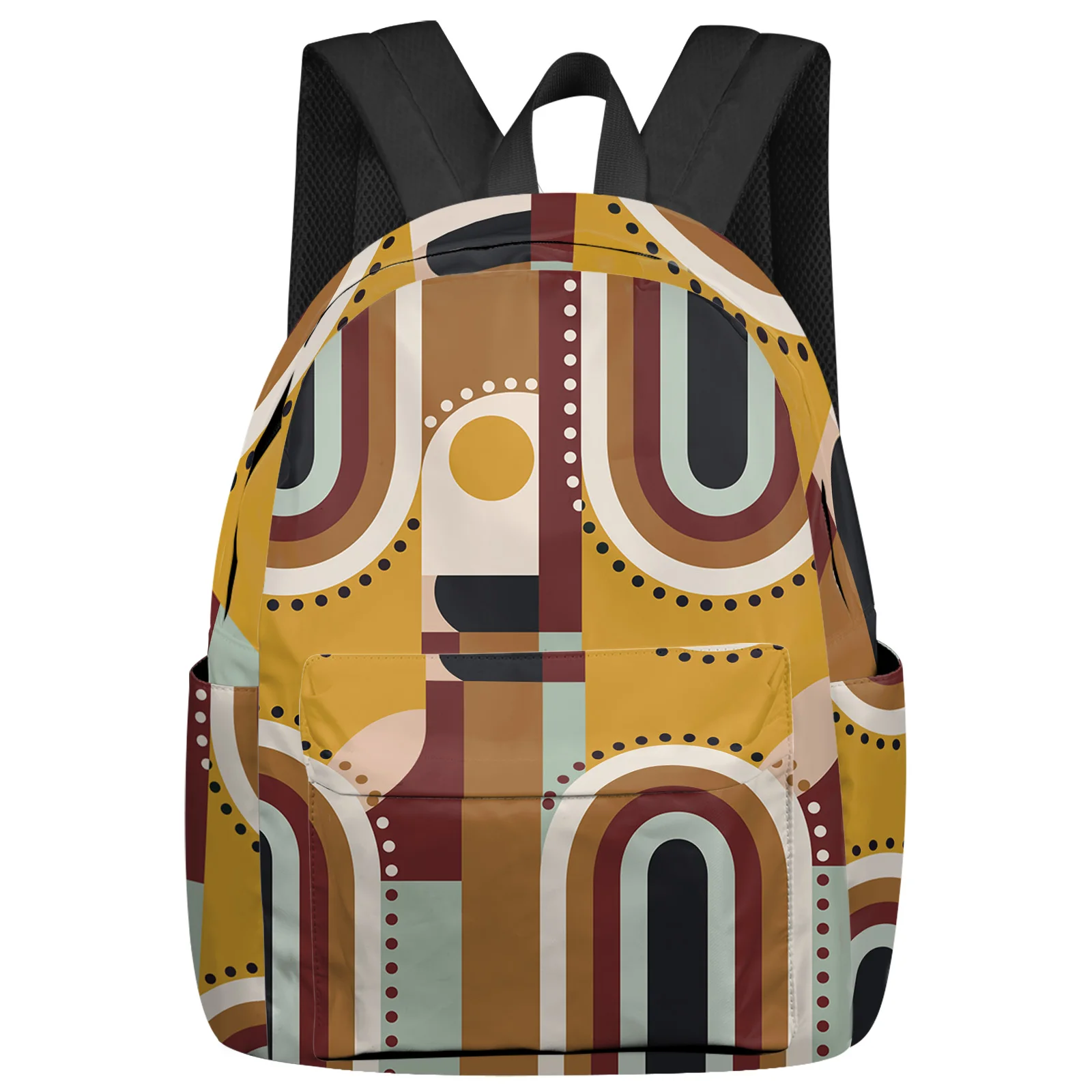 

Medieval Geometry Abstract Colors Backpacks Teenagers Student School Bags Laptop Backpack Men Women Female Travel Mochila