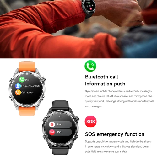 Imagen 2 del producto VALDUS 2025 nuevo reloj inteligente VD40 Pro SOS llamada de emergencia asistente de voz modo deportivo linterna bloqueo de contraseña reloj inteligente AMOLED