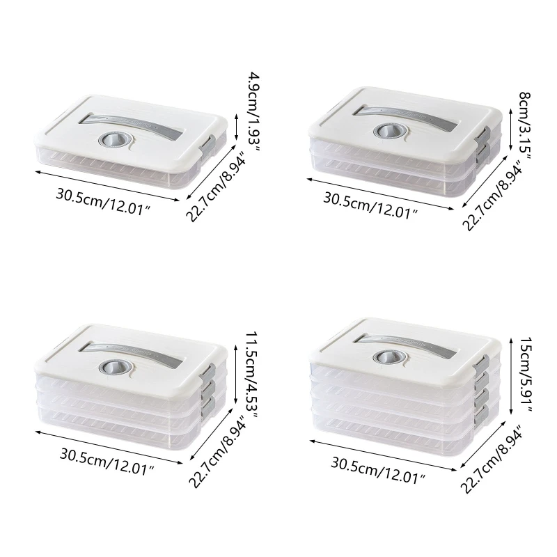

Контролируемое приготовление с помощью запирающегося держателя для пельменей. Коробка для пельменей в холодильнике.