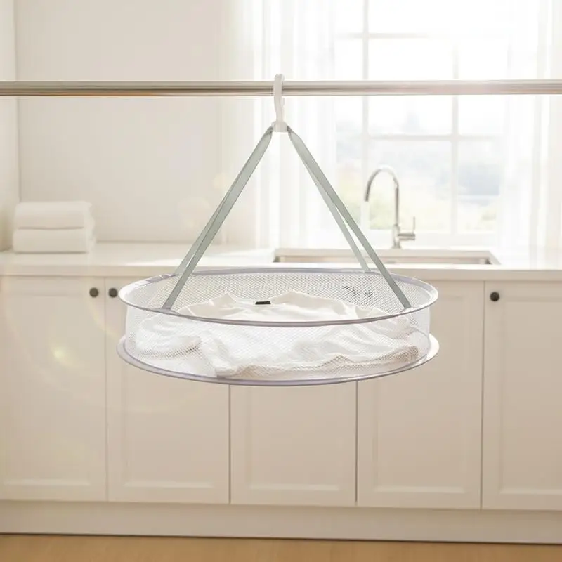 1/2 Layer Home Foldable Mesh Clothes Basket Clothes Net Sweater Anti Deformation