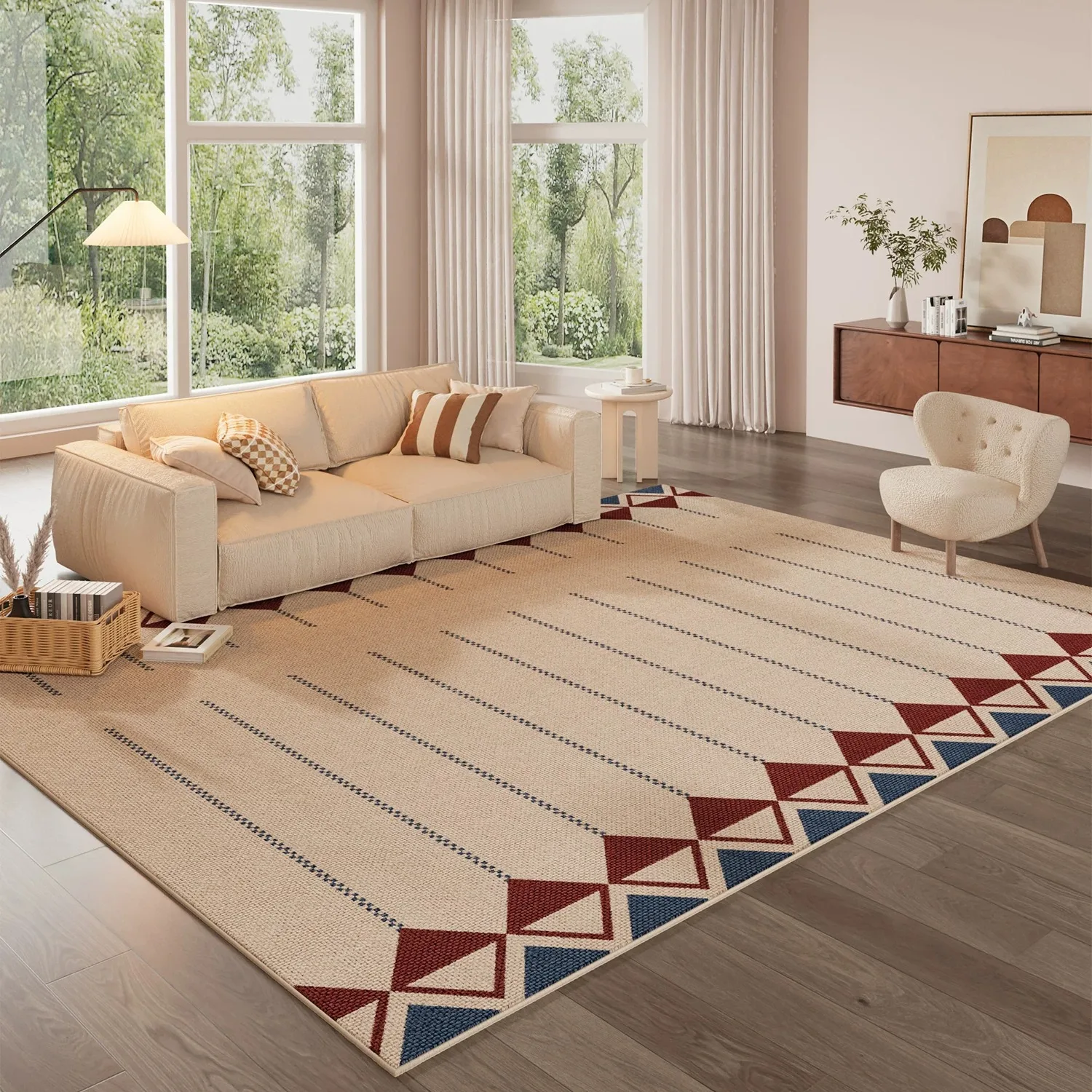 Wabi-sabi Carpet for Living Room Fashion Light Luxury Large Area Rugs Coffee Tables Floor Mat Bedside Bedroom Rug Non-slip Mats