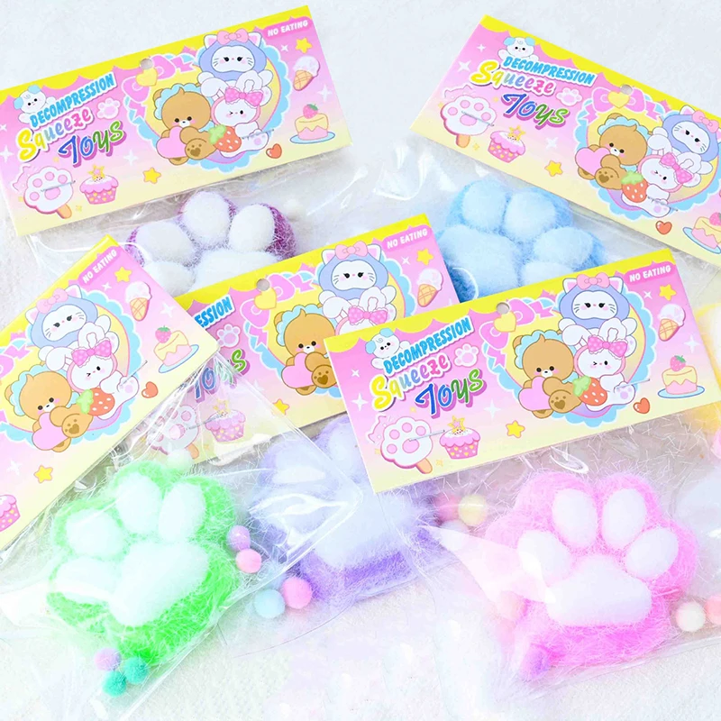 Cat Paw Squeeze Toys Kawaii Cute Slow Rebound Decompression Toy Children's Happy Sensory Toys Birthday Gift Home Decoration