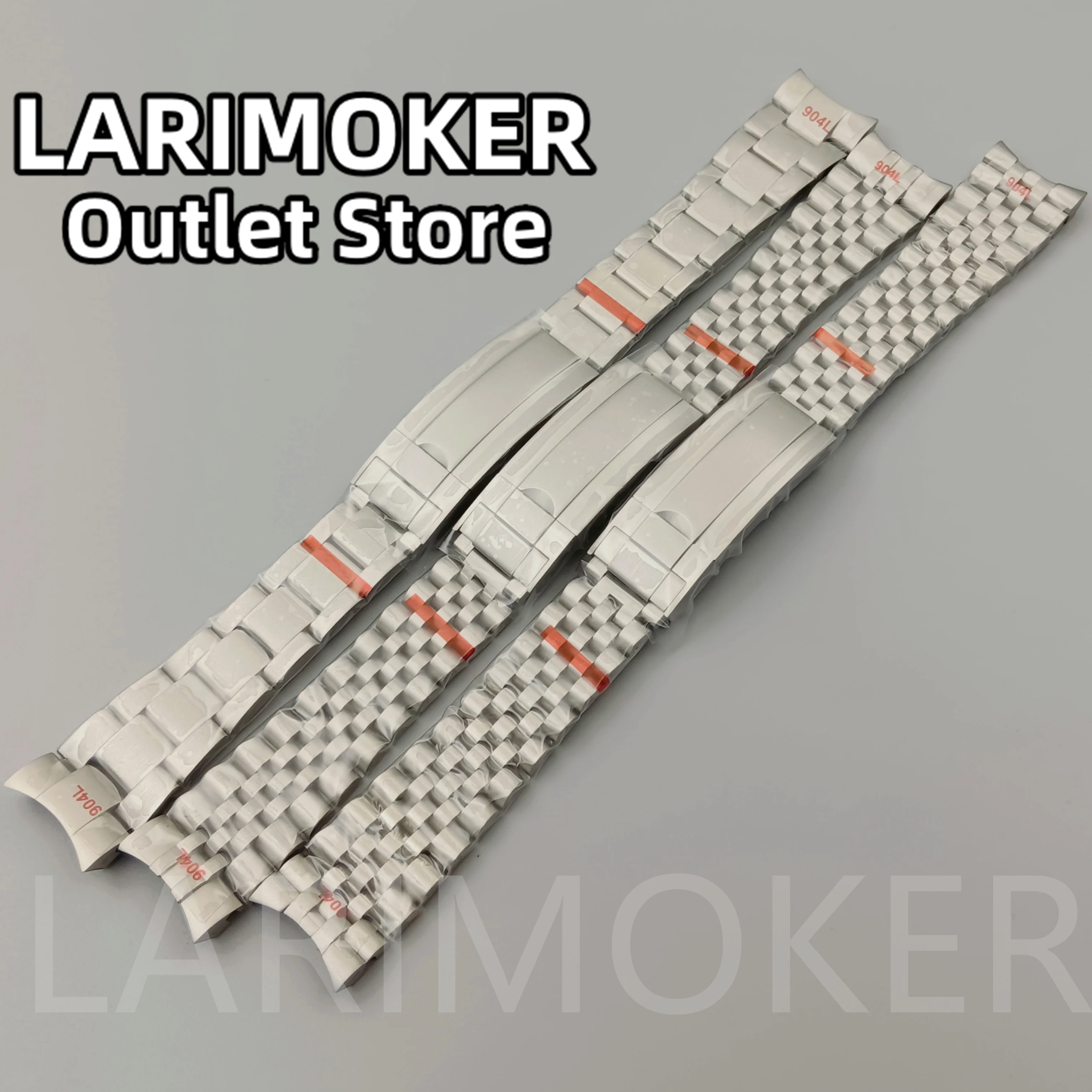 LARIMOKER 20mm 904L solid stainless steel Titanium Coated Color strap fit watch case bracelet For Watch Case Replacement