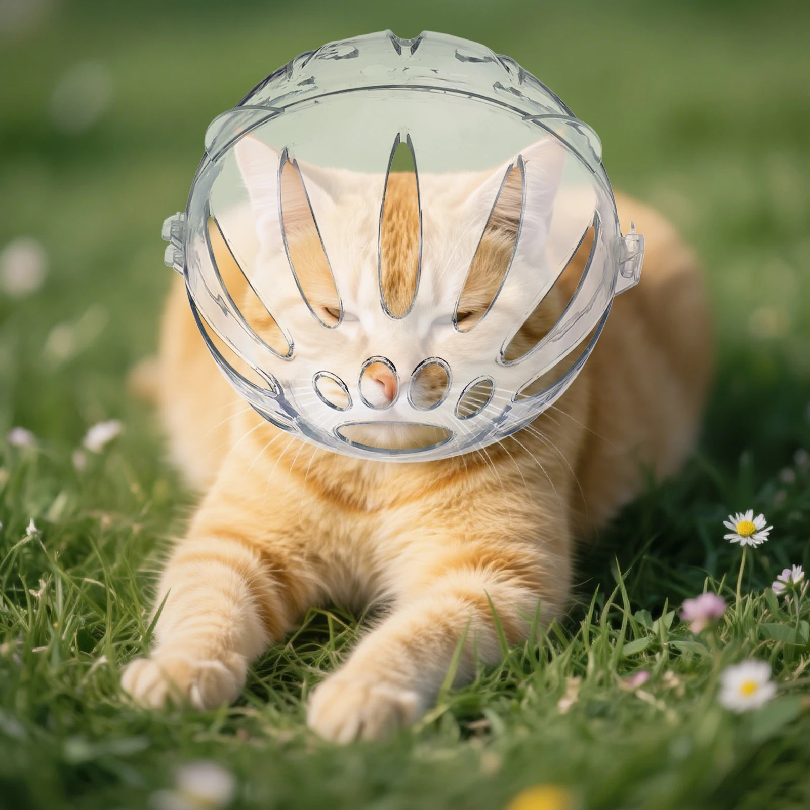 

Cat Clear Breathable Protective Soft ABS Material Recovery Head Shield Stop Biting Licking Surgery Healing