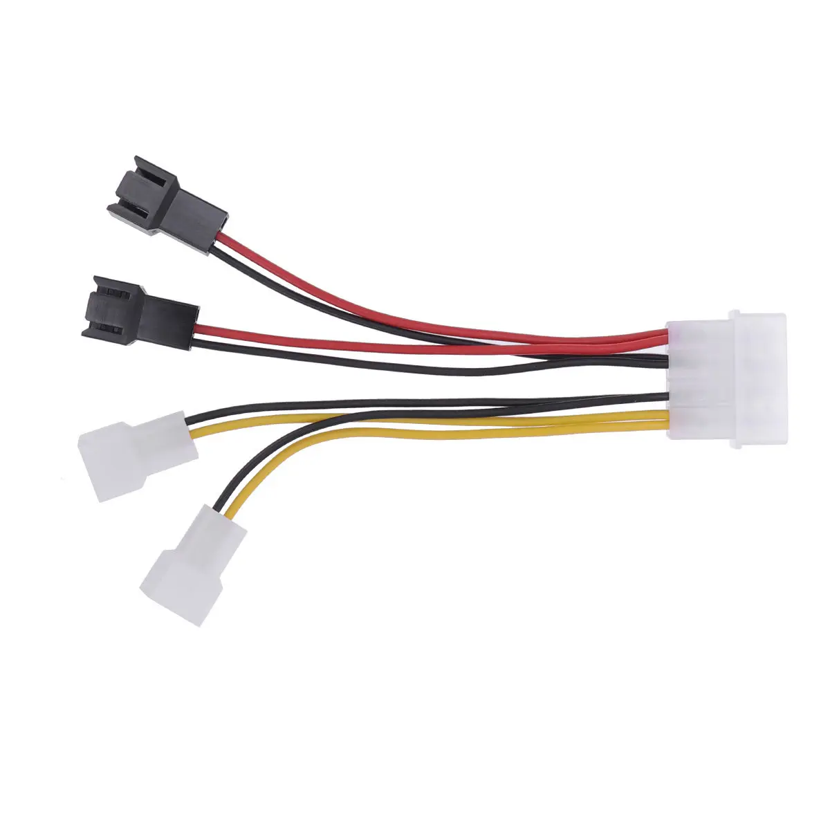 

1Pcs Pwm Fan Splitter Cable Black Bundle Fan Extender for Motherboard Temperature Control Case Wiring