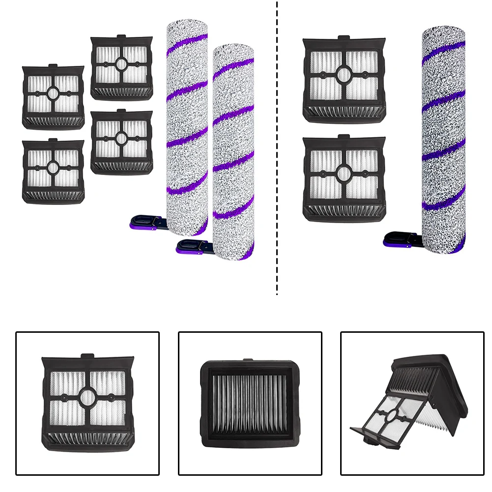 

For X-Clean 10 Wet & Dry Vacuum Cleaner 1Set (3/6pcs) Roller Brush Strip And HEPA Filter Replacement Parts