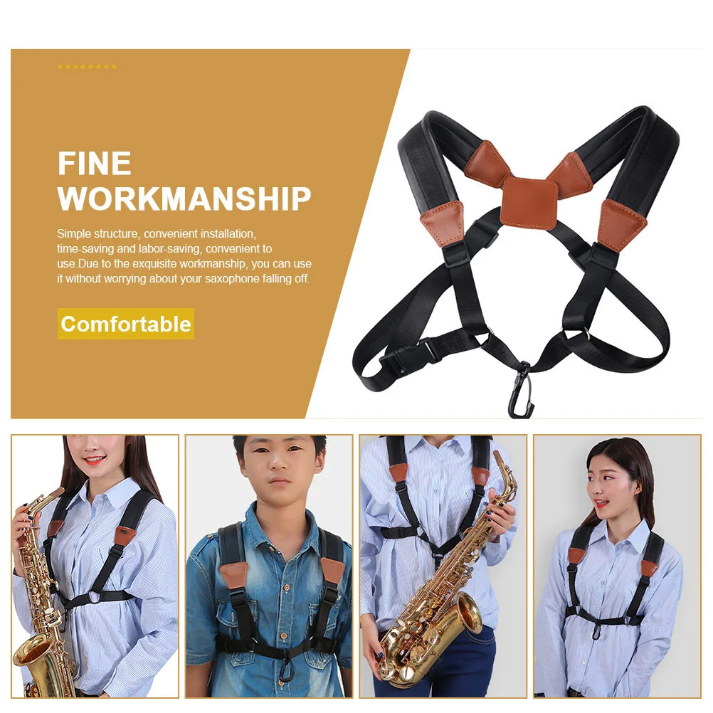 

Comfortable Saxophone Shoulder Belt High Quality Materials Deformation Resistant Convenient Practical Easy to Install