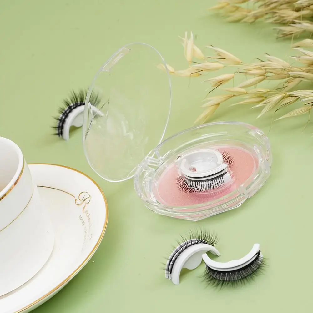 Natural self-adhesive false eyelashes repeated without glue with multiple options available curling thicken Makeup Tool