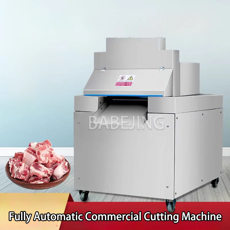 BABEJING Fully Automatic Fresh Cube Beef And Chicken Slicer, Fully Automatic Large-Scale Bone Chopper