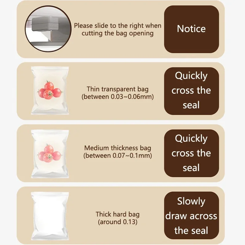 Sealer Food Bag Portable Plastic Bags Sealing Machine Thermoplastic Bag Sealants Handheld Food Packaging Heat Sealer Home