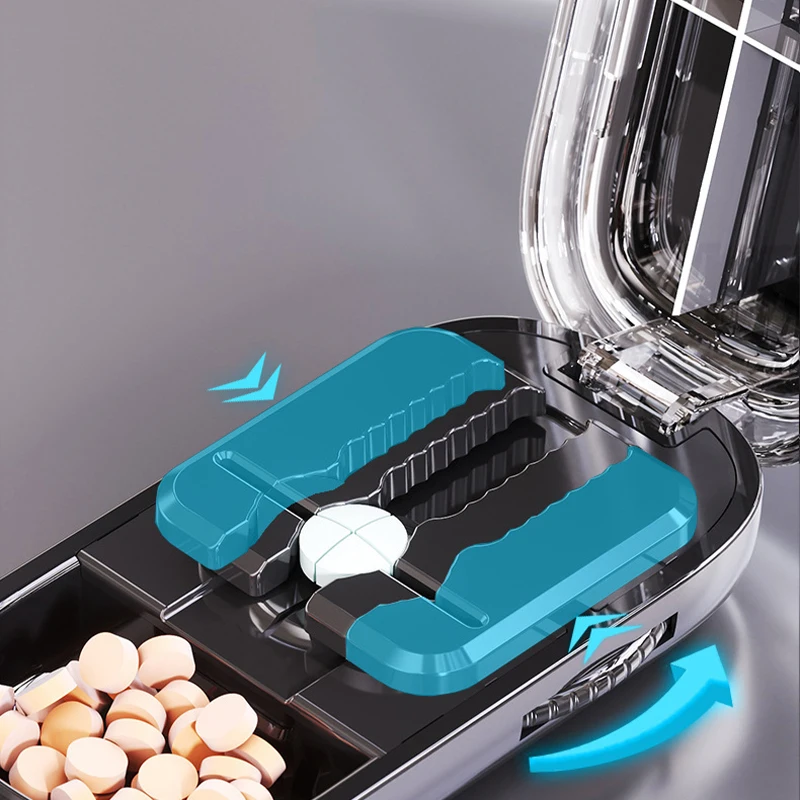 New Quartering Pill Cutter Storage Box Portable Drug Tablet Medicine Dustproof Divider Organizer Crusher Pill Cutter