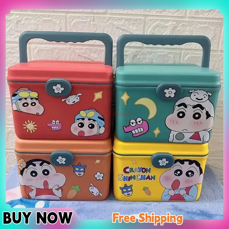 Crayon Shin-Chan Anime Peripheral Creative Handheld Medicine Box Cartoon Storage Household Child Medicine Box Medicine Box