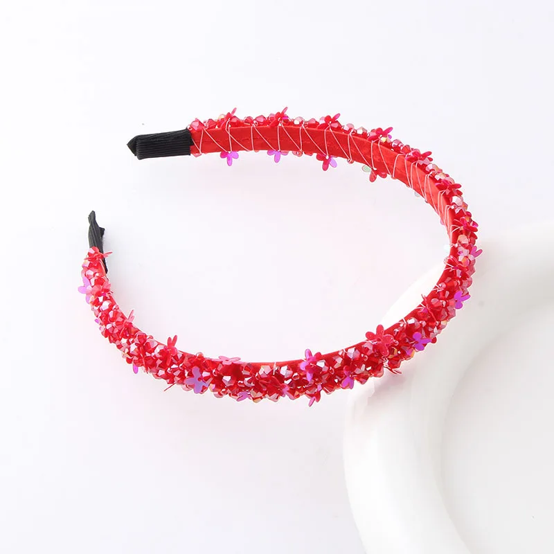 Luxury Spring Colorful Crystal Beads Hairband Headband Adult Hair Accessories Hair Jewley