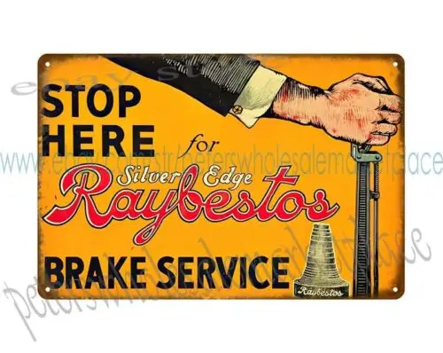 Raybestos Brake Service metal tin sign garage poster advertising wall art