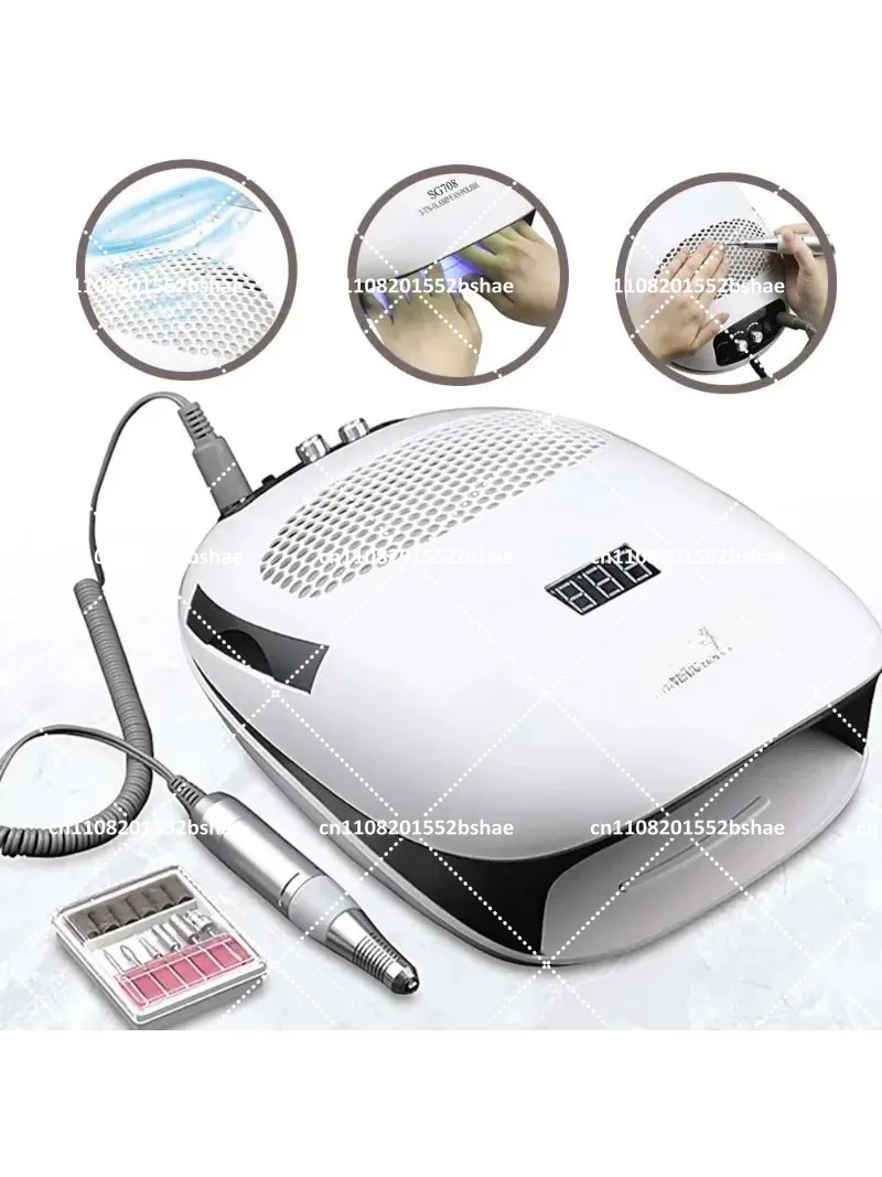140W 3-in-1 Multifunction Dust Vacuum Cleaner Electric Drill UV LED Lamp Manicure Machine