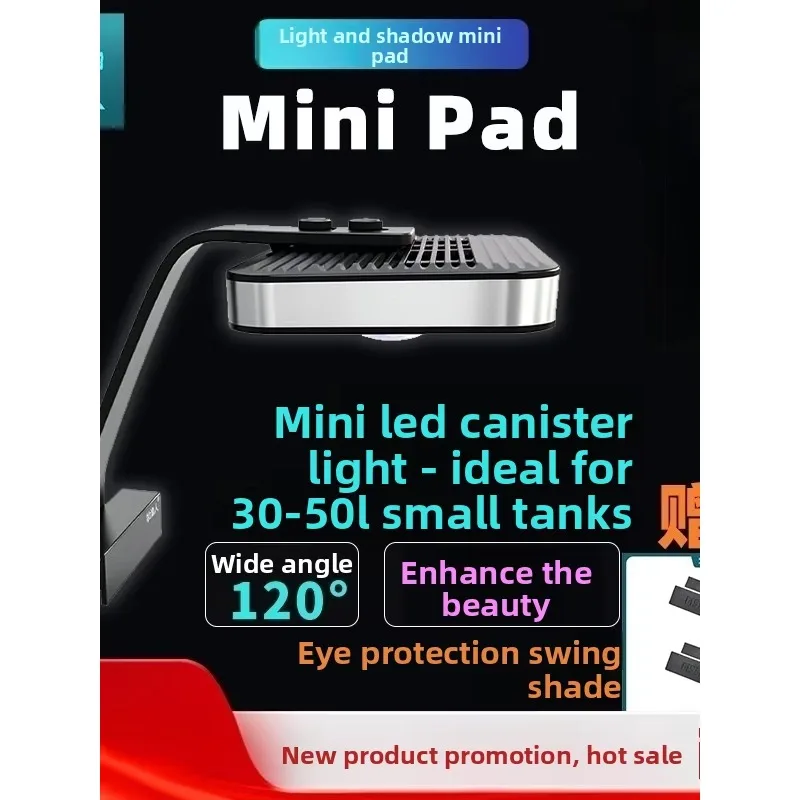 sttl Pastoral Fisherman Full Spectrum LED Fish Tank Light for Aquatic Plants Saltwater Fish Mute Energy Saving Shadow Eye Protec