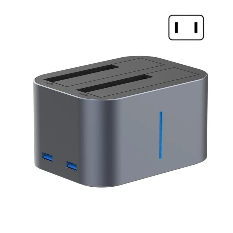 M17B External Hard Disk Docking Station for 2.5/3.5Inch Drives with Double USB3.0 Port and Efficient Data Reader