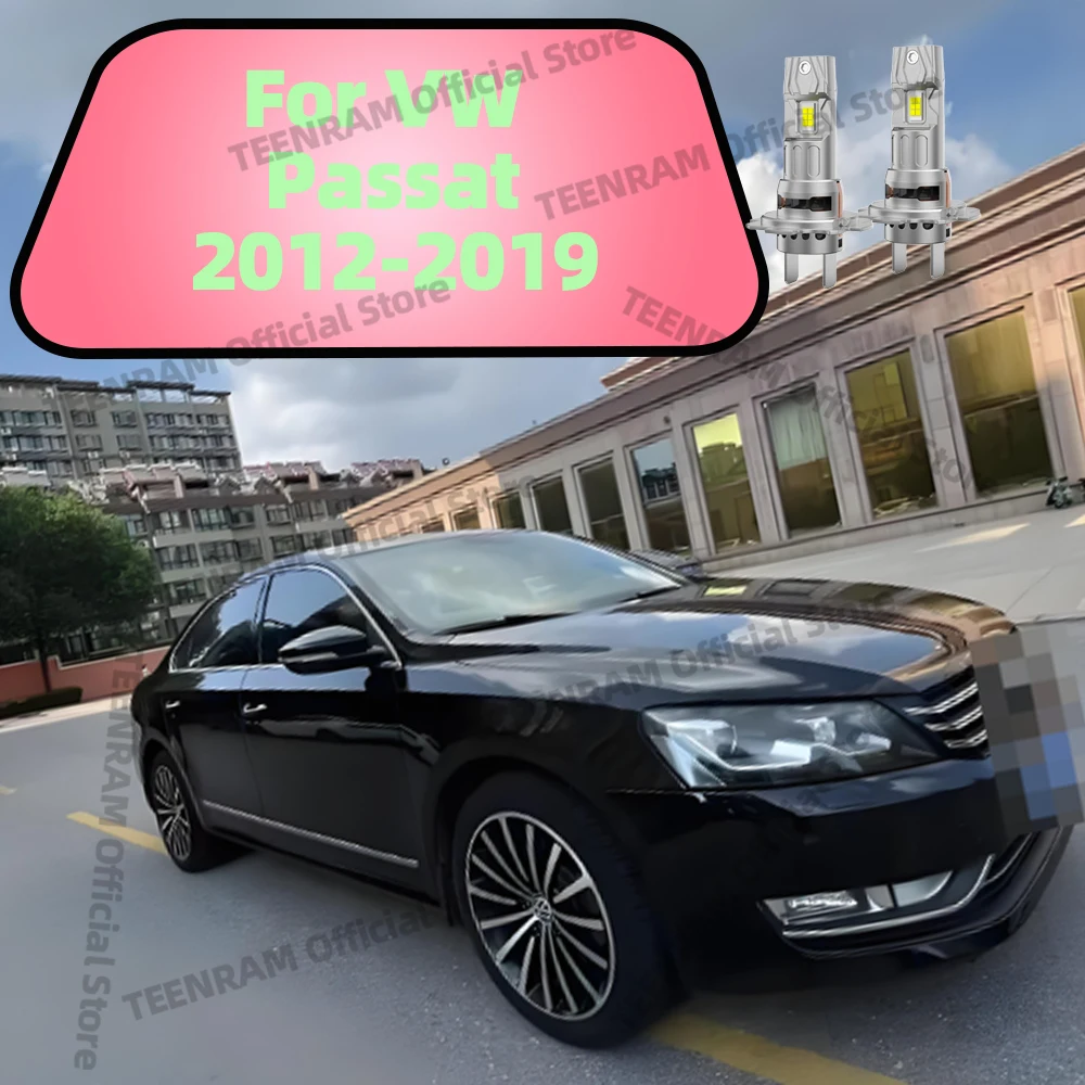

2 светодиодных лампы для фар для VW Passat 2012-2019 2013 2014 2015 2016 2017 2018 супер яркие белые турбофары 6000K