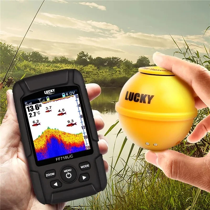 

Wireless color screen sonar fish school detector, outdoor fish detector