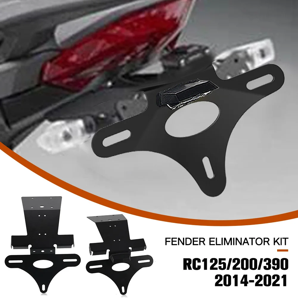 

License Plate Holder Bracket Fender Eliminator LED Rear Tail Tidy For RC125/200/390 2014-2017-2018-2019-2020-2021 Motorcycle