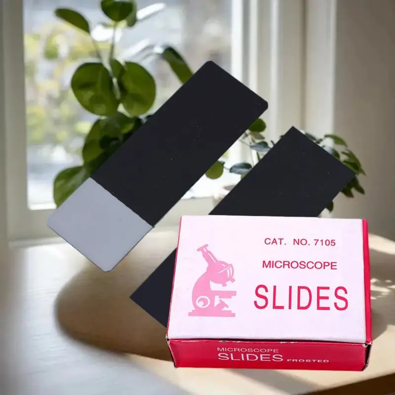 Vetrini per microscopio vuoti in vetro trasparente premium per studio biologico di base 25,4x76,2 mm, 50 pezzi