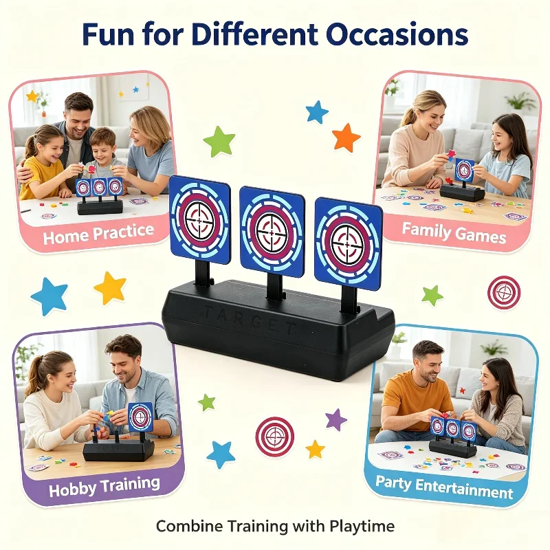 Hobby Practice Shooting Target Vertical Auto Rebound Mechanical Auto Return Target for Soft Dart Blaster Game