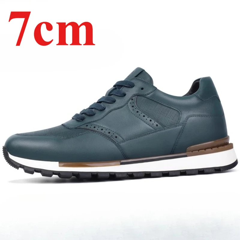 

Invisible Height Increasing Shoes for Men Increase 7cm Summer Dad's Hiking Shoes Casual Sports Elevated Thick Bottom Board Shoes
