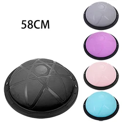 58cm Yoga Ball Thickened Anti Slip Wave Speed Ball  Fitness Semi Circular Balance Ball Thickened Base Pilates Trainner Equipment