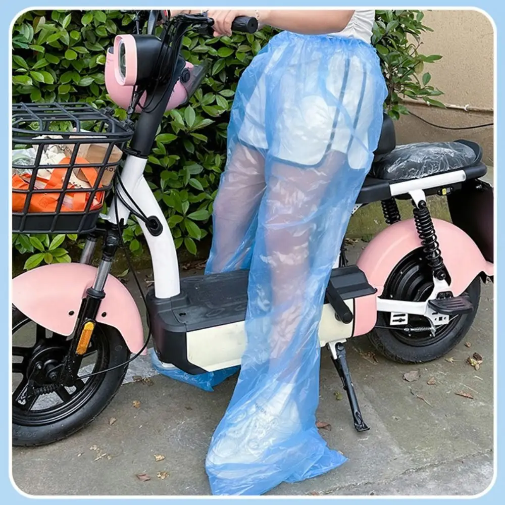 Travel Cycling Transparent Disposable Raincoat Thickened Waterproof Foot Wrap Rainpants Oil Resistant Foot Sealing Rain Pants