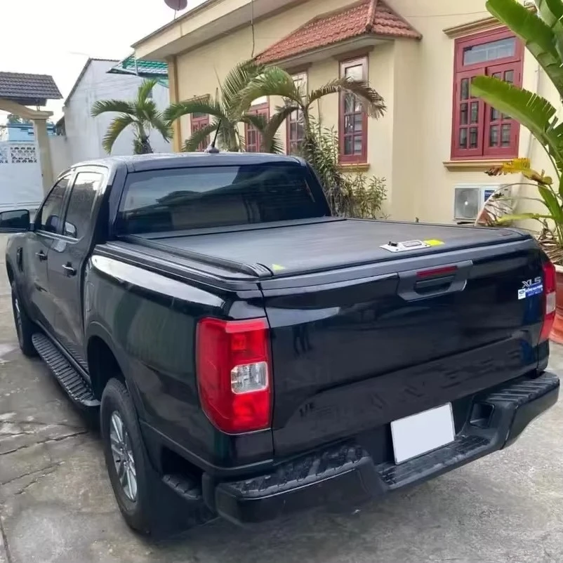 

Waterproof Manual Retractable Tonneau for Ranger T6 T7 T8 T9 Aluminum Alloy Roll-Up Truck Bed Cover with Lock