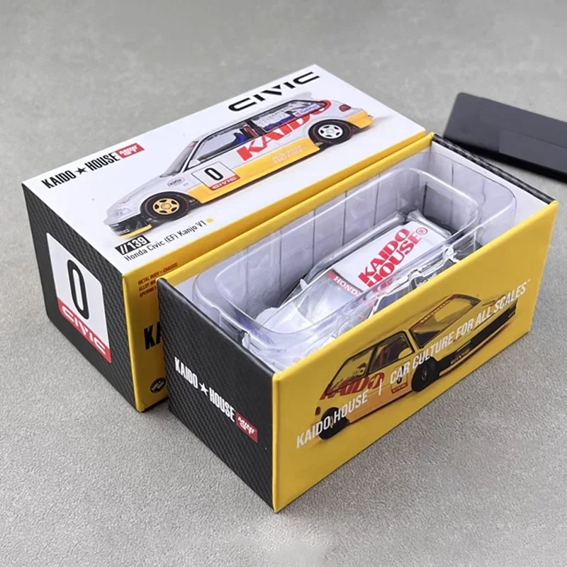 KAIDO HOUSExMINIGT 1/64 Honda Civic EF Kanjo V1 Giocattolo in lega Veicolo a motore Pressofuso in metallo Modello regalo