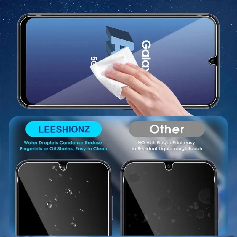 3+3 팩 갤럭시 A25 5G 스크린 보호필름 + 카메라 렌즈 보호필름, 9H 경도, 스크래치 방지, 기포 없음, HD 강화유리