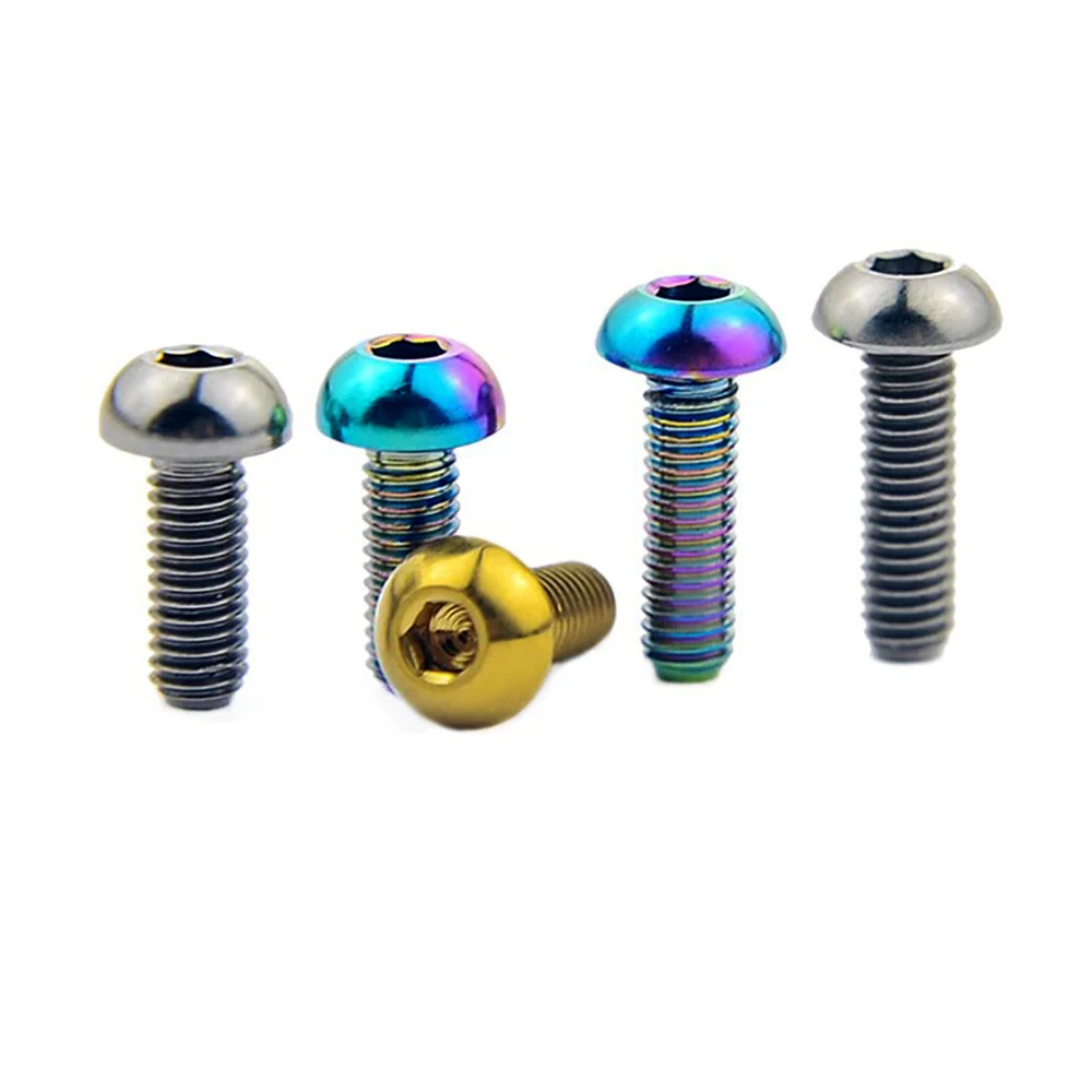 1 pz Bullone in titanio M3x8/10/15mm Viti a testa semitonda a brugola per parti di bici da strada
