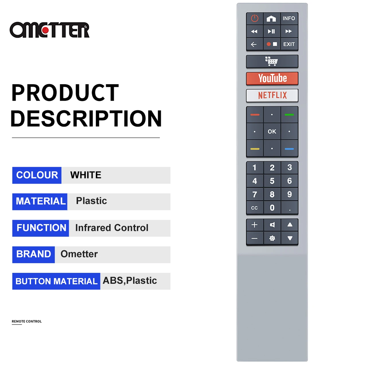 For AOC ATECH TV Remote Control RC4183901/03 RC4183906/03 RC4183901/01 RC4183906/01 398GR10BEACN003PH 43S5295 55U6295/78G