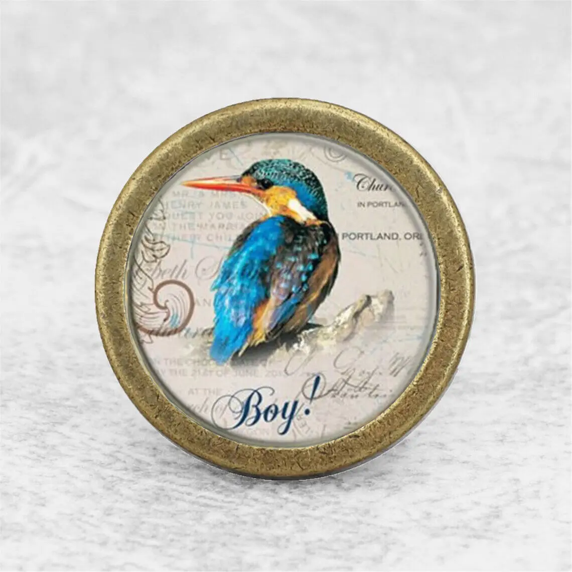 Handmade Vintage Knobs for Cabinets and Drawers Antique Bronze Furniture Handles Hardware Bird Design Retro Wardrobe Pulls