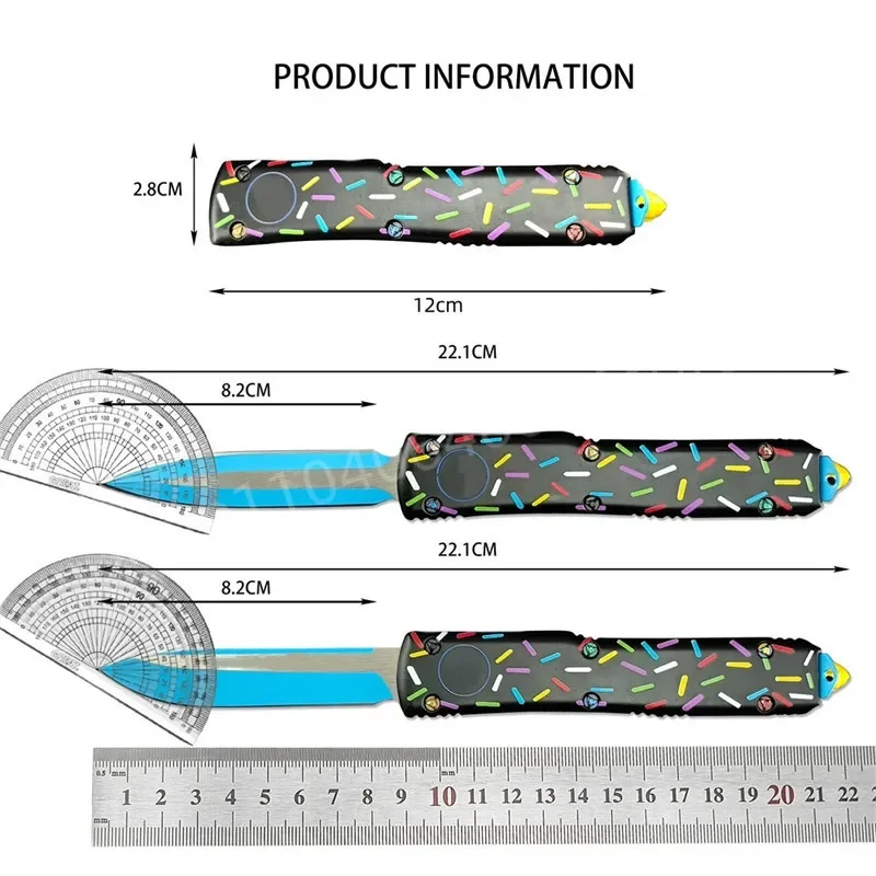 NEW UT85 Mic Folding Knife D2 Blade Aluminum Alloy Handle High Quality Outdoor EDC Camping Hiking Hunting Pocket Knives