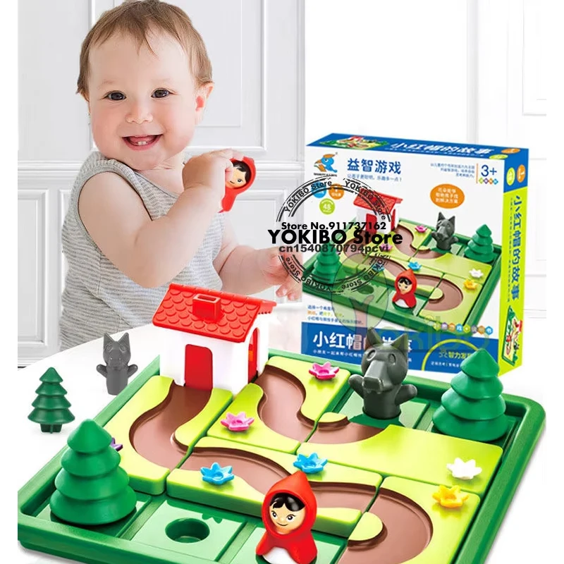 Little Red Riding Hood Hide&Seek Board Games With Solution Skill-Building Puzzle Logic Game Training Toy Children Gift