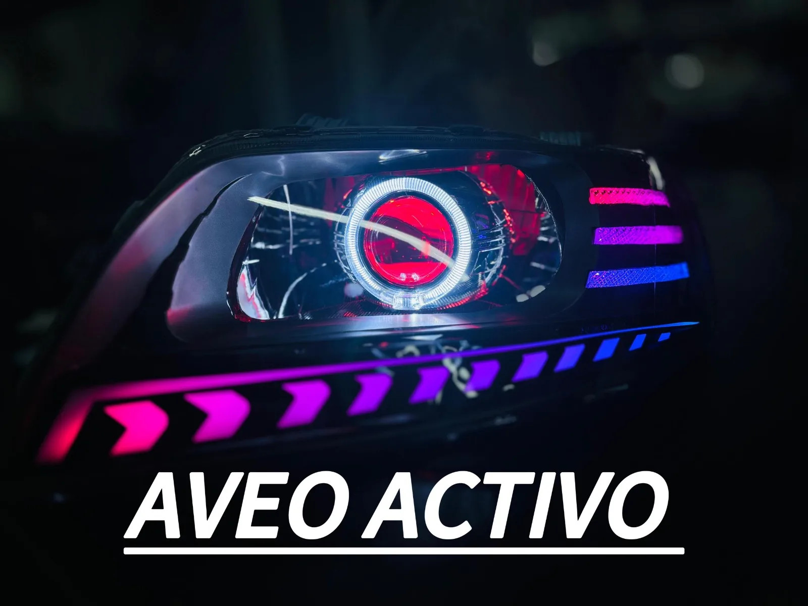 

LED Angel Eye Headlights for AVEO GT ACTIVO / AVEO Emotion Car, Customizable Color Car Headlamp Upgrade