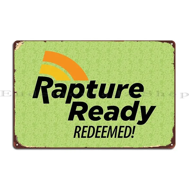 Christian Rapture – panneau métallique avec texte noir resté, Gatordesign, Club, grotte, Garage, cinéma, affiche en étain de styliste