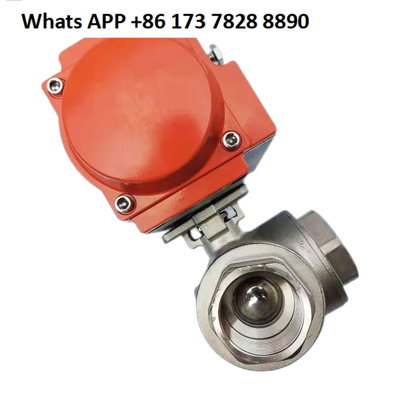 304 stainless steel internal thread pneumatic three-way ball valve L-type directional valve fast high temperature steam switch