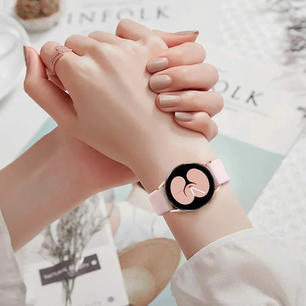 Cinturino da 22mm 20mm per Samsung Galaxy watch 4 5 pro 45mm Gear s3 Active 2 cinturino smartwatch in silicone amazfit GTS 4 2 GTR band