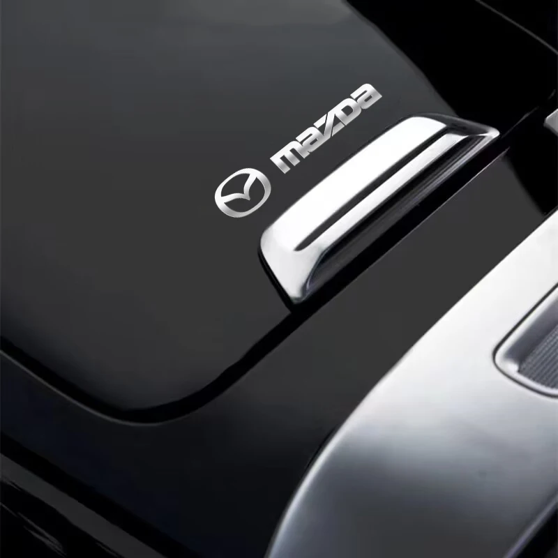 Car Metal Emblem Wiper Stickers Reflective Decor Decals for Mazda 2 Mazda 3 MS Mazda 6 CX-5 CX3 Accessories